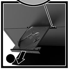 Avaa optisen aseman levykelkka asettamalla paperiliitin optisen aseman aukkoon ja painamalla sisäänpäin. 4.