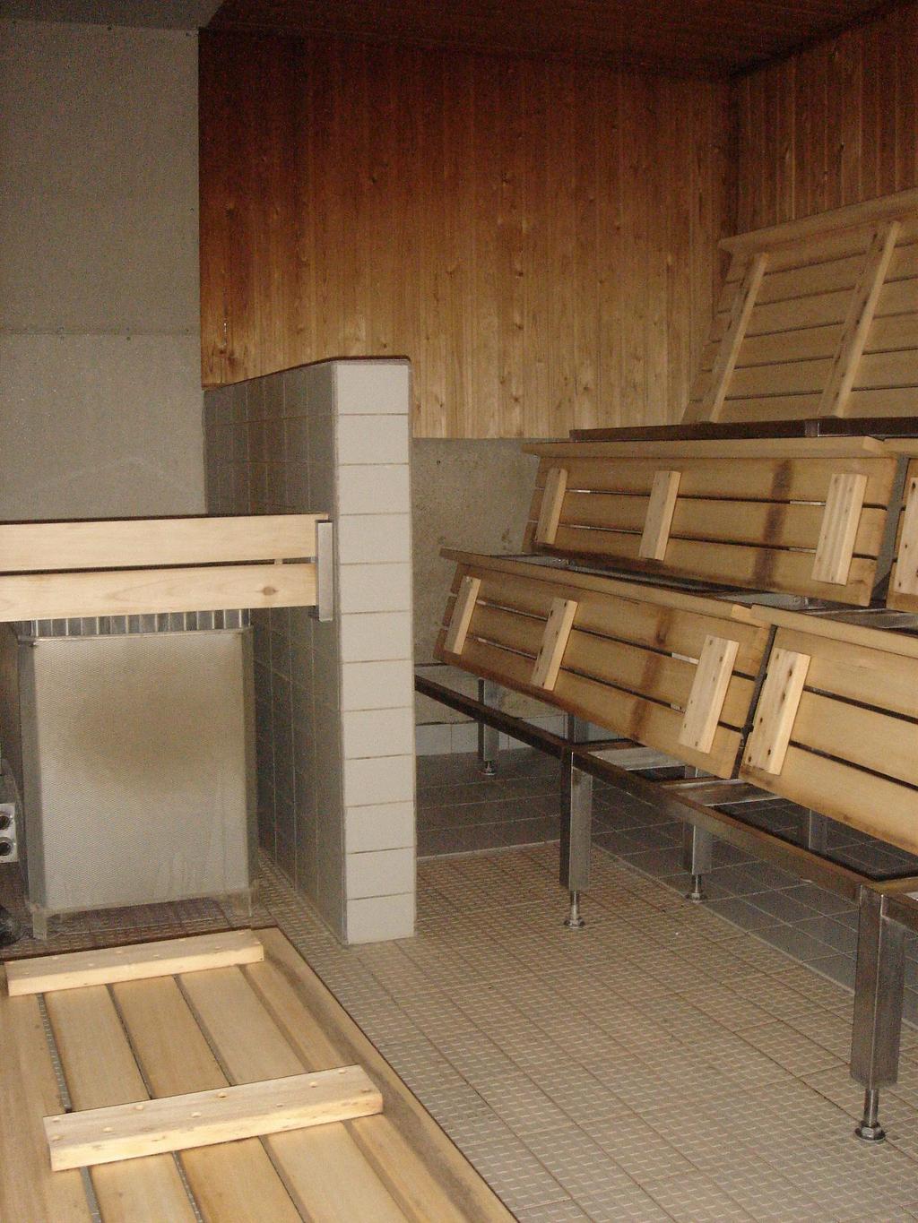 Esteetön sauna Mitoitusperiaatteet (vapaa tila, lauteet)