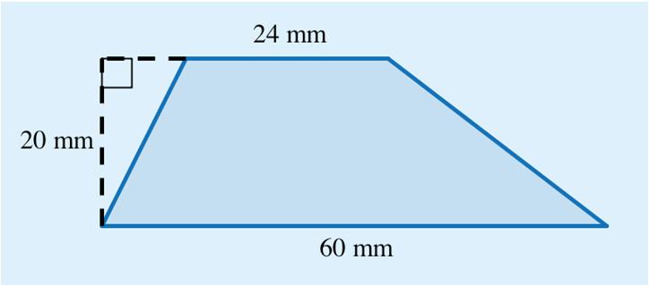 A = a h = 4 m m = 8 m Vastaus: 8 m c) Puolisuunnikkaan pinta-ala on