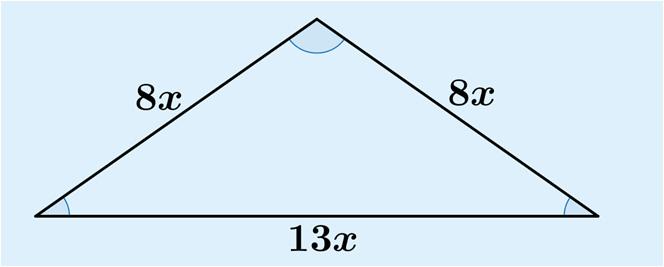 α + α + α + 7 = 180 3α = 108 : 3 α = 36 Kolmion kantakulmien suuruudet ovat 36 ja huippukulman suuruus on 36 + 7 = 108.