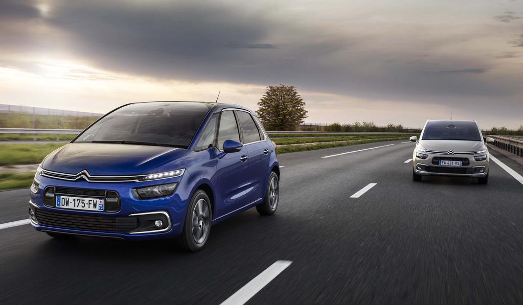 ENTISTÄ PAREMPI SUORITUSKYKY AIEMPAA ALEMMAT CO 2 -PÄÄSTÖT CITROËN C4 PICASSO ja GRAND C4 PICASSO ovat suorituskyvyltään esimerkillisiä, tieotteeltaan dynaamisia ja joustavia, on sitten kyse diesel-
