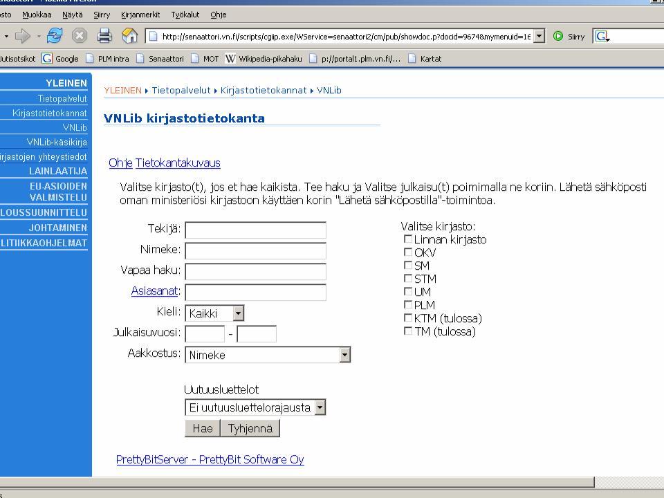 VNLib Senaattorissa: