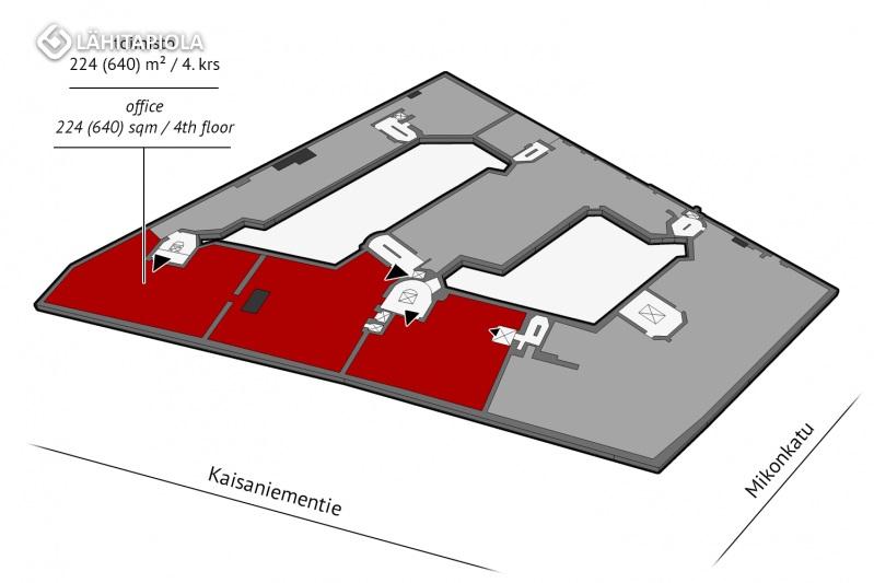 Toimisto 224 m² / 4. krs.