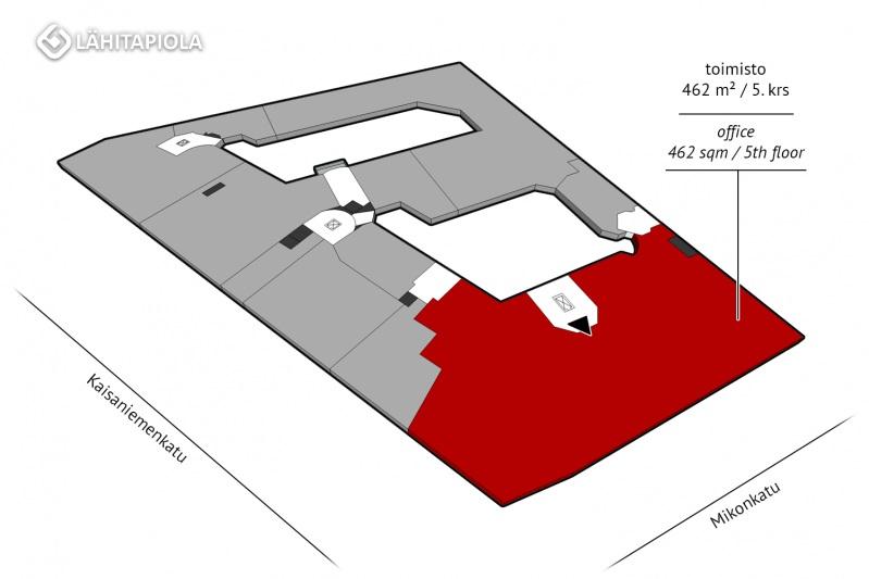 Toimisto 462 m² / 5. krs.