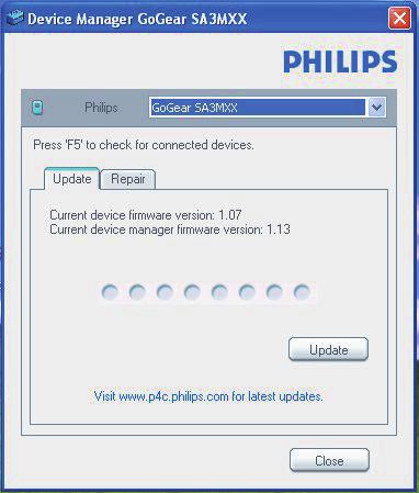 5 Päivitä laiteohjelmisto Philips Device Manager -ohjelmalla Philips Device Managerin asennus Laiteohjelmistopäivitysten tarkistaminen 1 Varmista, että tietokoneesta on yhteys Internetiin.