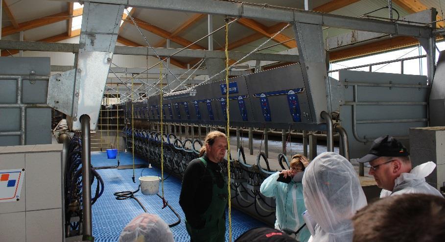 Päivittäinen maitomäärä on 35-38 litraa/lehmä. Lehmät lypsetään 2x/pv. Yrittäjä on tehnyt 20 v. sorkkahoitajan töitä Saksan parhaimmille tiloille, joista on saanut paljon näkemyksiä.