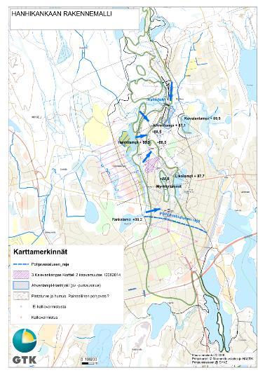 Hanhikankaan ja Pursialan pohjavesialueet oletetut