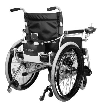 1 Johdanto Tuotteen max-e avulla voit muuntaa tavallisen käsikäyttöisen pyörätuolisi helposti kevyeksi, täydelliseksi sähkökäyttöiseksi pyörätuoliksi.