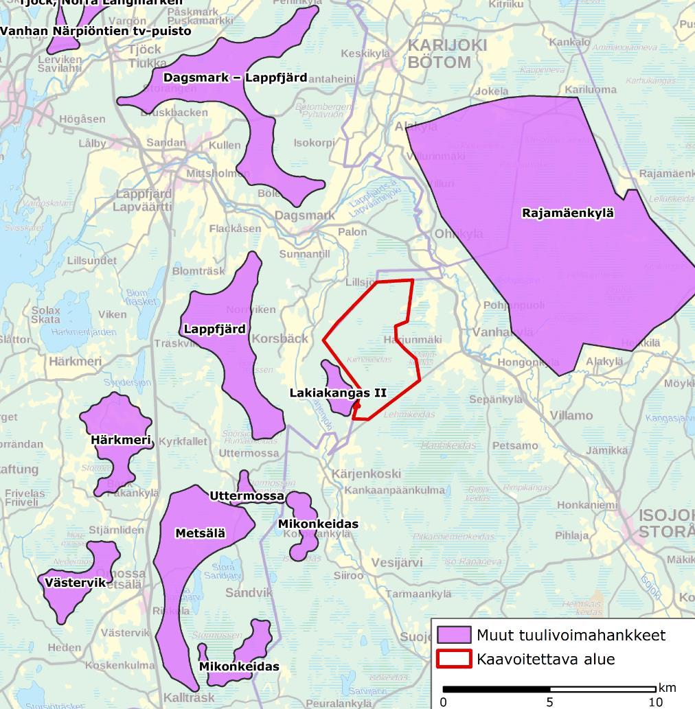 FCG SUUNNITTELU JA TEKNIIKKA OY OAS 13 (17) Kuva 11 Tiedossa olevien lähimpien