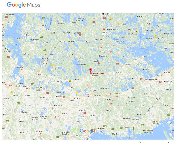 4 Kotkan ja Kouvolan suunnasta tulevat ajavat tietä (VT15) Mikkelin suuntaa n.