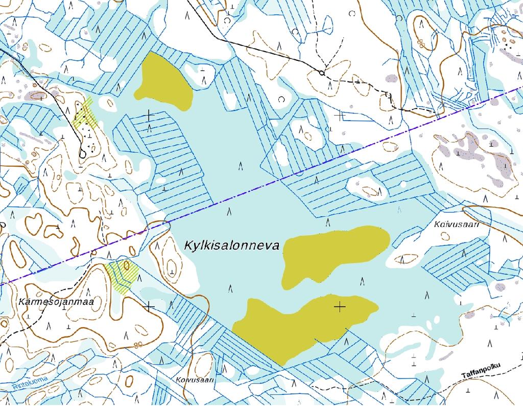 Keidassuo, jossa hydrologinen yhteys säilynyt.