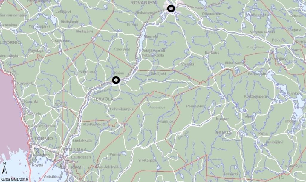 Rovaniemen kaupungin alueella oli elokuun 2016 lopussa yhteensä 4 julkista tai puolijulkista latausasemaa, jotka sisältävät yhteensä 9 latauspistoketta.