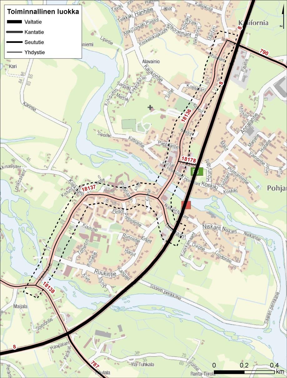 Maanteiden 18136, 18137 ja 18178 parantaminen Pyhäjoen taajamassa, Pyhäjoki 4 12142, 18137/1/0-1443 sekä 18178/1/0-141.