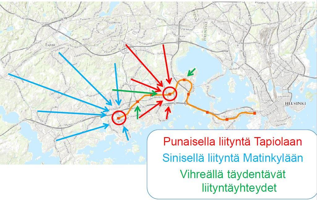 Liite 4 1 (1) (HSL) Liitynnän suunnat Tapiolaan ja