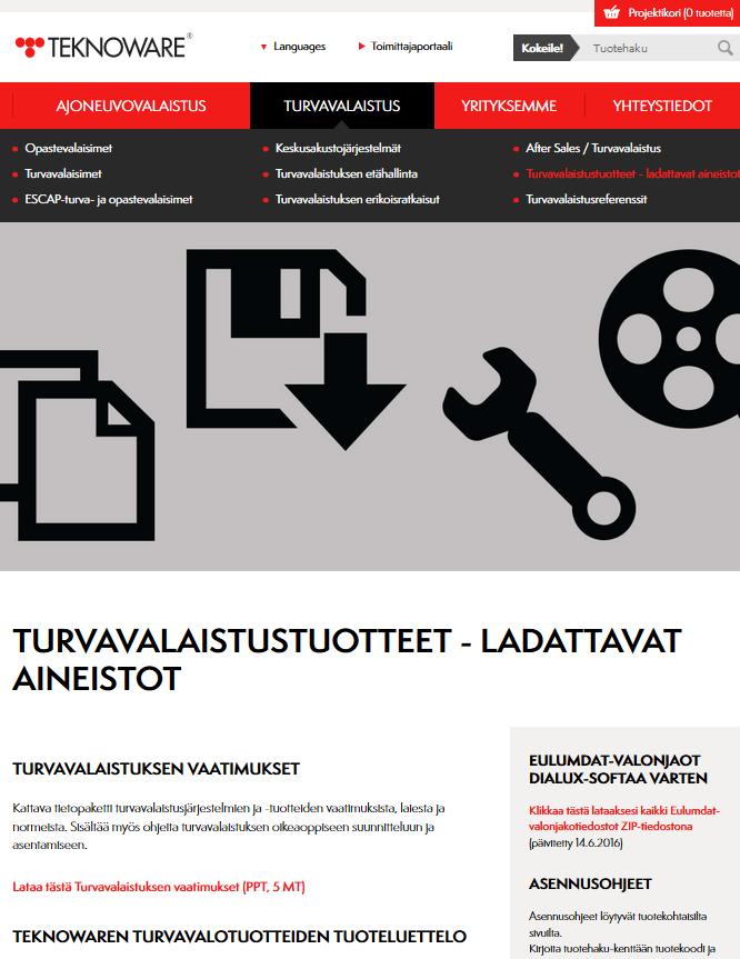 Ladattavat aineistot Turvavalaistuksen vaatimukset -PPT Asennusohjeet löydät