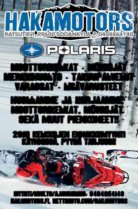 SM Snowcross Luosto 26.3.2017 MOOTTORIKELKAT - MÖNKIJÄT MERKKIHUOLTO - TAKUUPALVELUT VARAOSAT - LISÄVARUSTEET HUOLLAMME JA KORJAAMME MOOTTORIKELKAT, MÖNKIJÄT sekä muut pienkoneet!