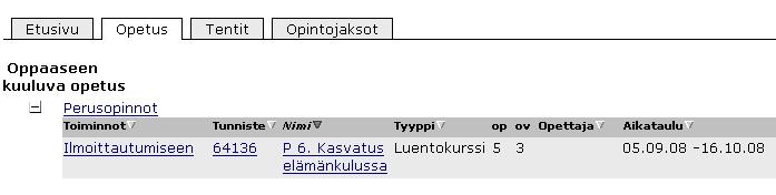 WEBOODIN OPINTO-OPAS Nyt olet oppaan etusivulla. Etusivulla on yleensä tietoa oppiaineesta tai koulutuksesta, sekä muita ohjeita.