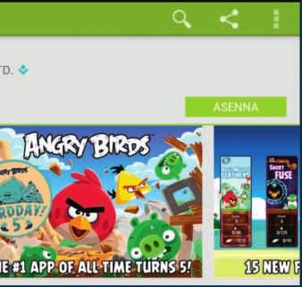 Kirjoita hakukenttään angry birds ja paina Enternäppäintä. Napsauta sen jälkeen hakutuloksista kohtaa Angry Birds.