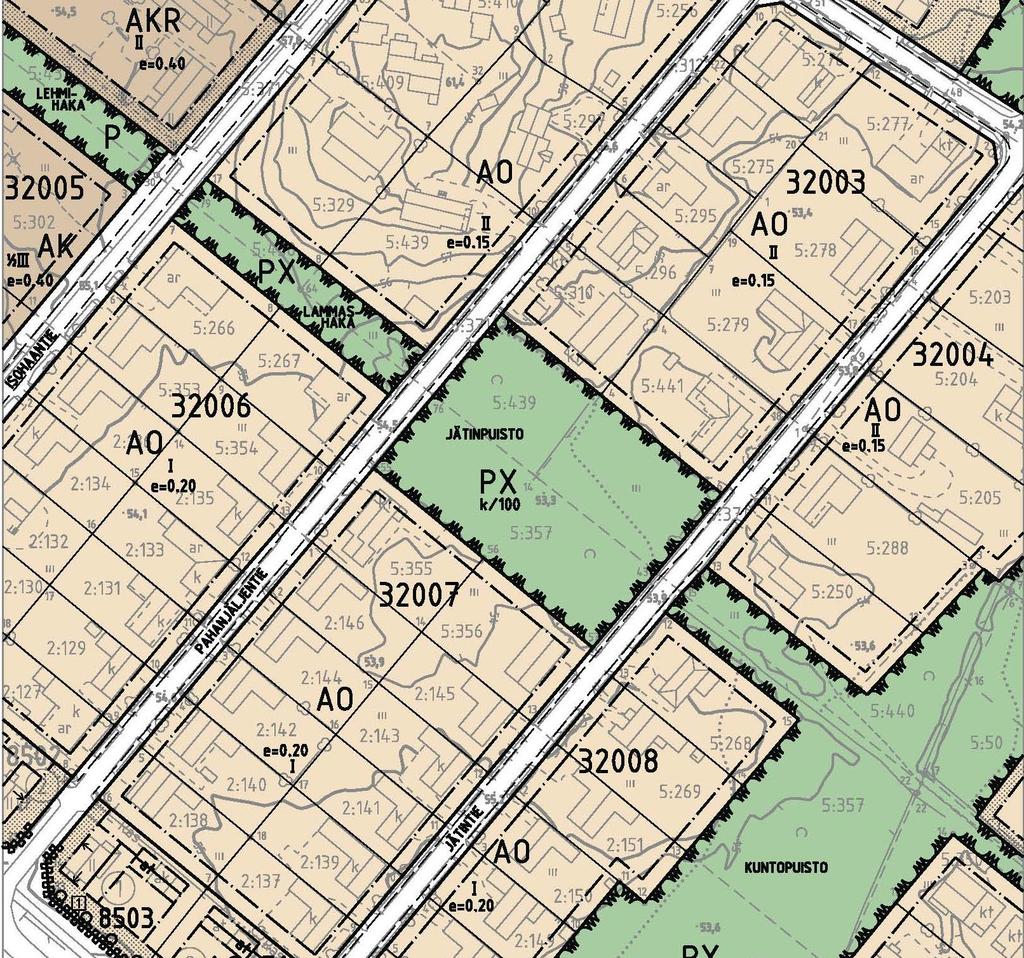 Asemakaava Alueella on voimassa Haukkaniemen eteläinen rakennuskaava (lainv. 1977) Sen mukaan alueen käyttötarkoitusmerkintä on PX (Puistoalue.