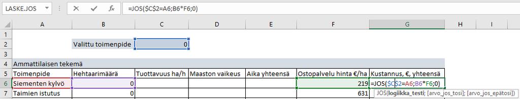 Toisaalta ne toivat eniten sisältöä laskuriin. Tässä vaiheessa tehtiin laskuriin käyttöohjeet, joita myöhemmin täydennettiin. Kuvio 11.