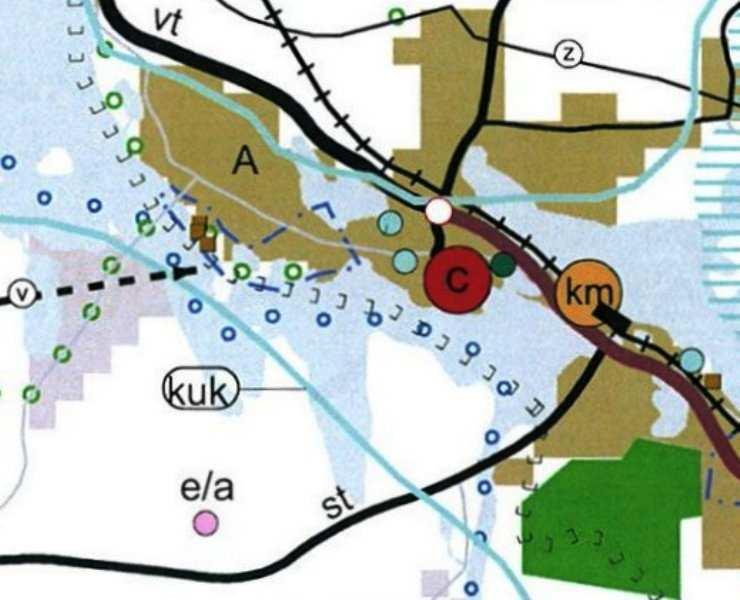 57 Kuvio 0. Kesi-Suomen maauntaaava, taajaman apuartta Saarijärven esustan ohdalta (Kesi-Suomen liitto, 009. 66).