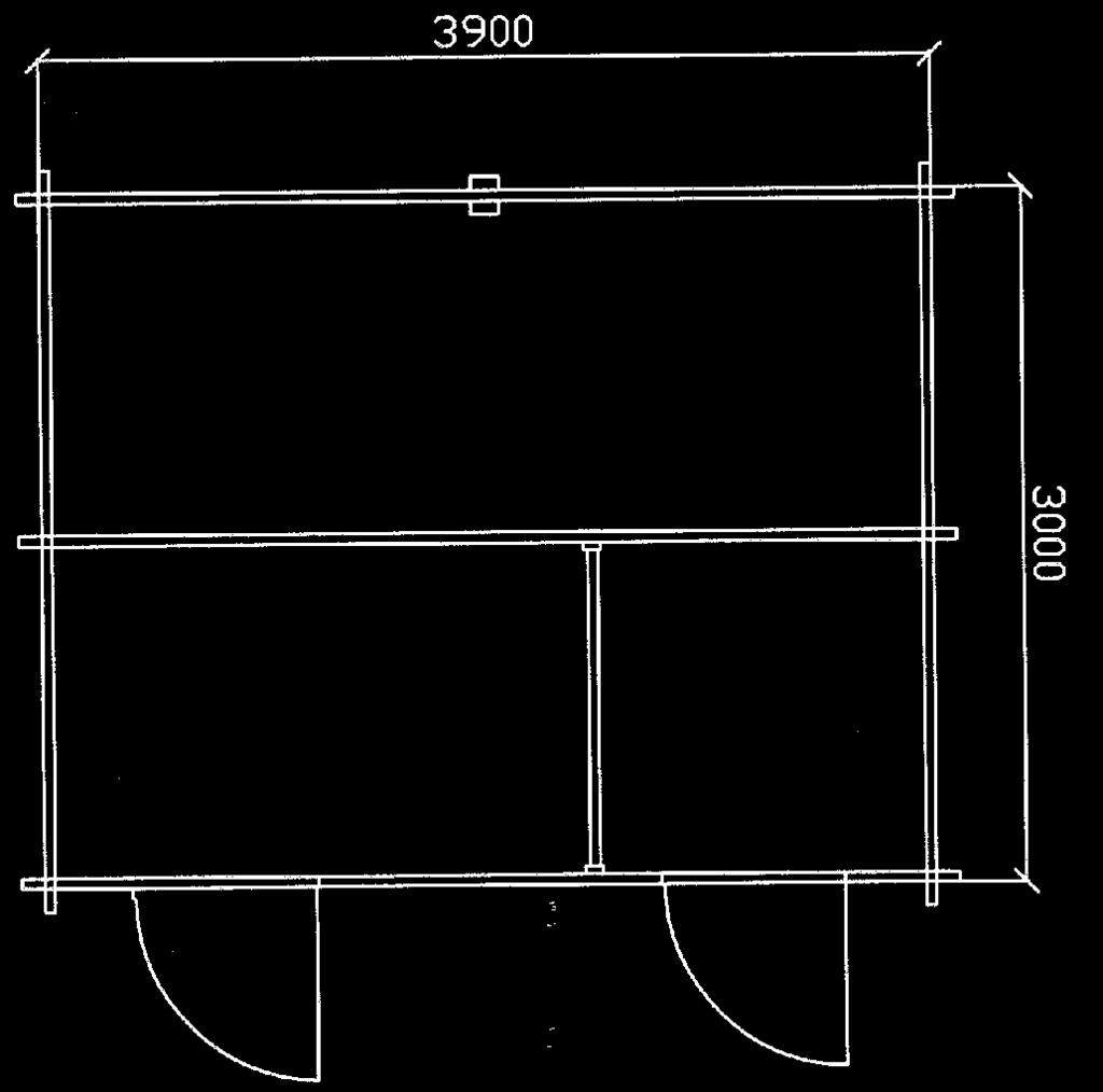 Lillevilla 93-1 Varastoliiteri 3900 mm x 3000 mm / 34 mm