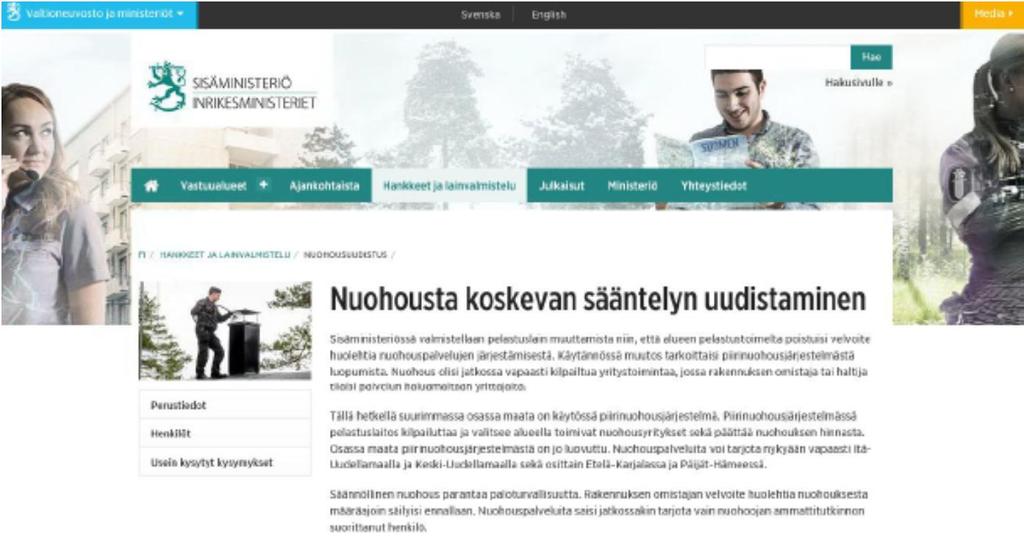 Lausuntoyhteenveto ja lausuntotiivistelmä tulevat sisäministeriön verkkosivuille