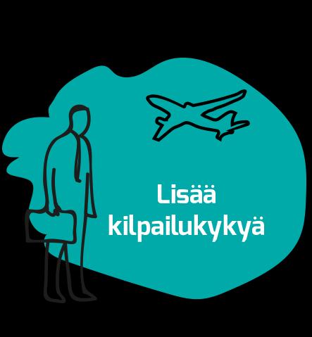 Vahvistamme kansainvälistymistä elinvoiman lisäämiseksi. Edistämme monipuolista osaamista ja uusia työmahdollisuuksia. Hyvä saavutettavuus Parannamme kytkeytymistä kasvualueisiin.