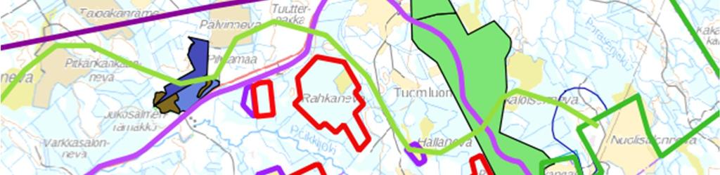 seudullisesti merkittävien energialaitosten ja bioenergian logistiikkaketjujen toimintaan liittyviä maankäyttötarpeita.