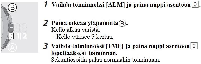 Värinähälytyksen testaaminen Ilmoitusten värinähälytys voidaan testata.