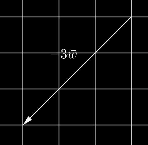 b) Vektori 3w on 3 kertaa niin pitkä kuin