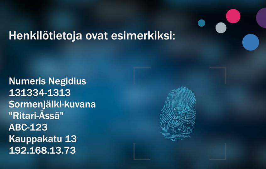 niistä tiedoista,