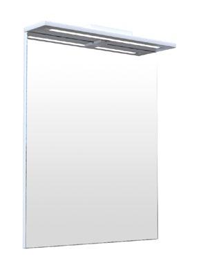 lasihyllyä - Kalusterunko kosteudenkestävää valkoista - EcoLight-valaisinlippa aina valkoinen - EcoLight-peilikaapin valon lämpötila on 4000 K -