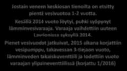 Pumppu, lämminvesivaraaja ja säätimet Jostain veneen keskiosan