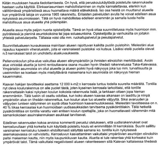 2. Mikko Alavuotila: Vuonna 2009 osallistumis- ja arviointisuunnitelmassa Pellervon koulun tontille esillä