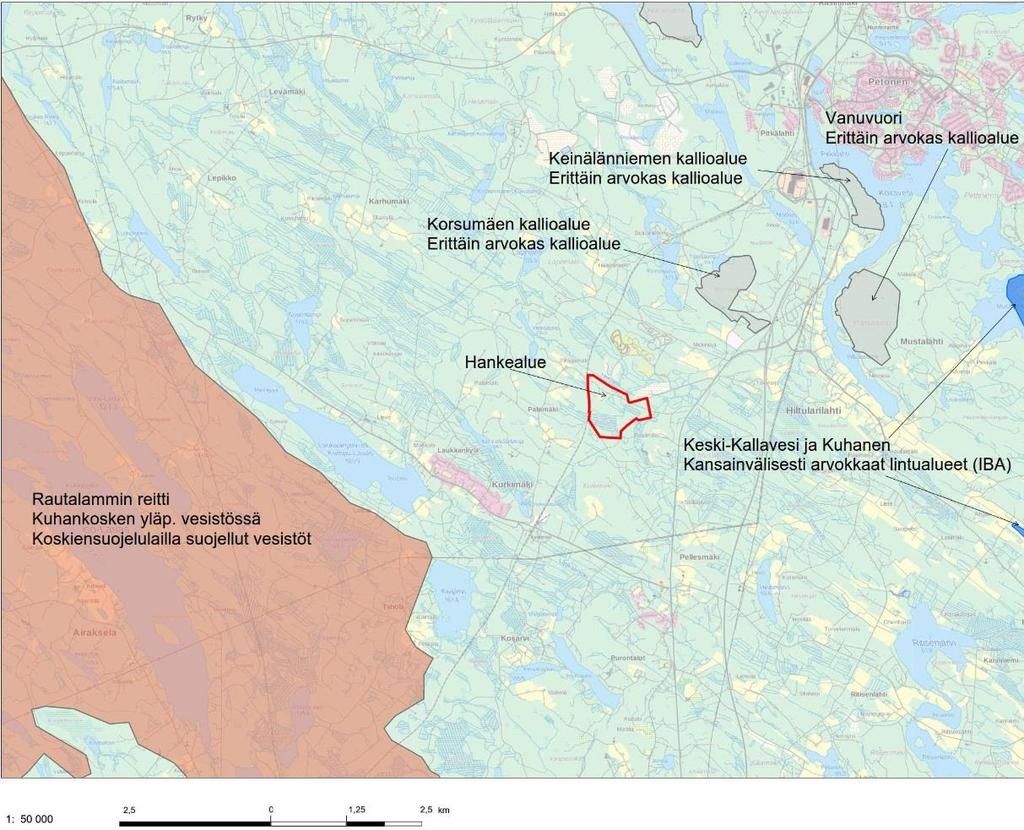 Kuva 22. Muut luonnonympäristön arvokkaat alueet. 3.8.4 Pohjavedet Vesienhoidon ja merenhoidon järjestämisestä annetun lain muutos tuli voimaan 1.2.2015.