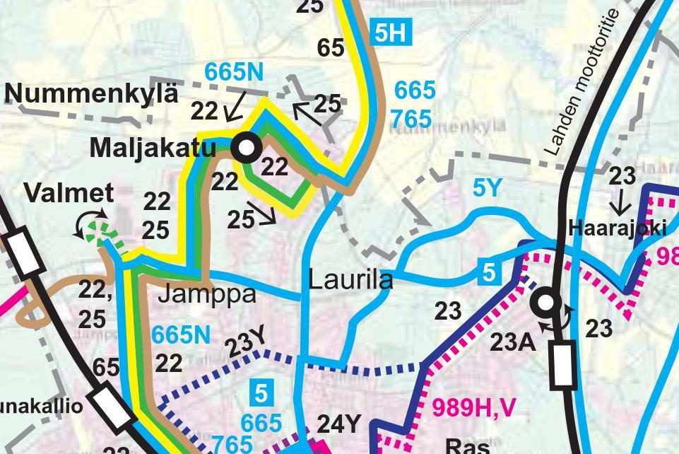 Destia Oy Raportti 7 (19) 2.2.4 Joukkoliikenne Pietilän yritysalue kuuluu ELY-keskuksen järjestämän seudullisen liikenteen sekä Järvenpään oman paikallisbussiliikenteen toiminta-alueeseen.