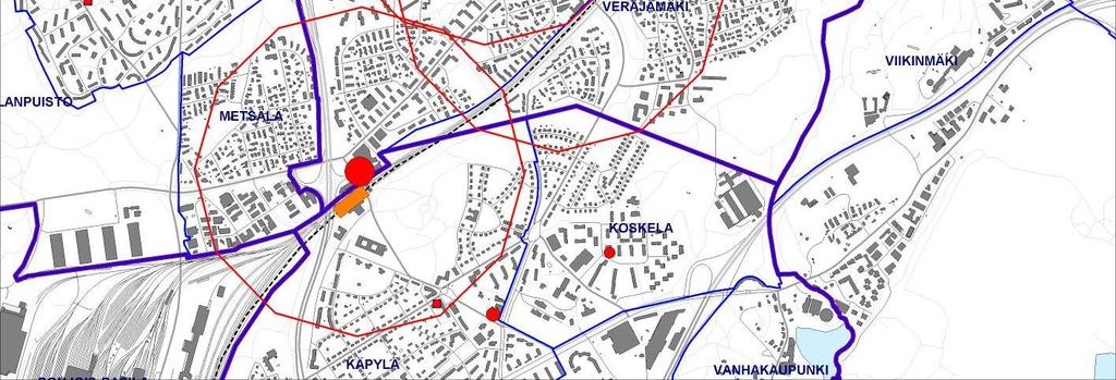 myymälän sijainti ja 00 metrin