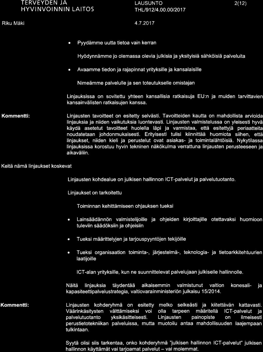 f^l \J TERVËYDEN JA HYVlNVOINNIN LAITOS THL 91214.00.