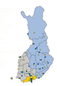 20 Kuva 1: Rikosseuraamusalueet kartalla Valvottuun koevapauteen on sijoitettuna 1.1.2012 yhteensä 121 vankia, joista 113 oli sijoitettu koevapauteen avovankilasta ja kahdeksan suljetusta vankilasta (Vangit ja yhdyskuntaseuraamusasiakkaat 1.