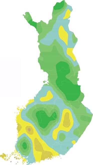Kesäkuun 11 lämpötila- ja sadekartat yli 17 16...17...16 14... 13...14 12...13 alle 12 yli 3, 2,...3, 2,...2, 1,...2, 1,...1,,.