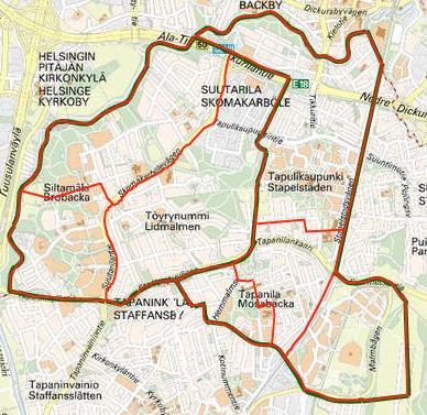 Suutarilan ja Tapanilan alueen koulut 1 Hiidenkiven peruskoulu 2 Maatullin ala-asteen koulu 3 Siltamäen ala-asteen koulu 4 7 2 4 Suutarilan