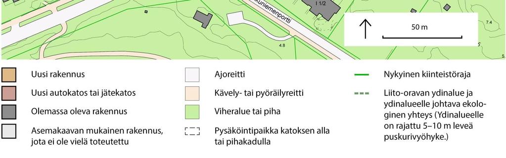 kiinteistölle 1:337 esitetyt pientalot