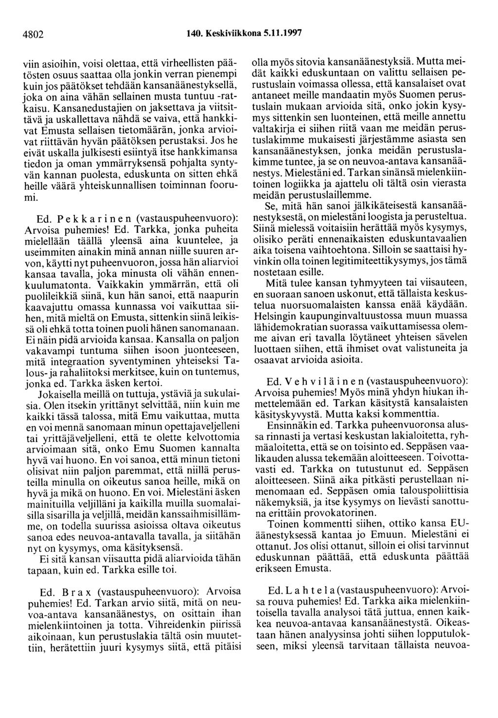 4802 140. Keskiviikkona 5.11.