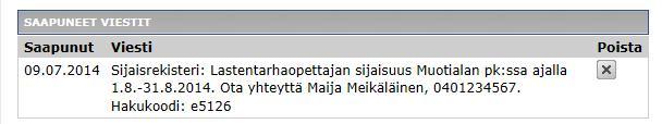 päivää saat sen jälleen vihreäksi. 4. Sijaisuuspyynnöt tulevat niille päiville, jolloin kalenterisi on vihreänä. 5.