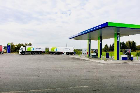 Truck / Truck + automaattiasemat; 285 kpl Sijaitsevat raskaalle liikenteelle soveltuvissa paikoissa Tuotteet: Futura