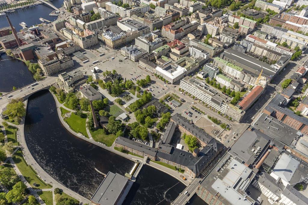 Viistokuva Keskustorista ympäristöineen (kuva: