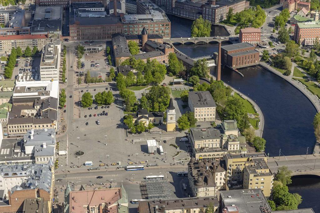Viistokuva Keskustorista ympäristöineen (kuva:
