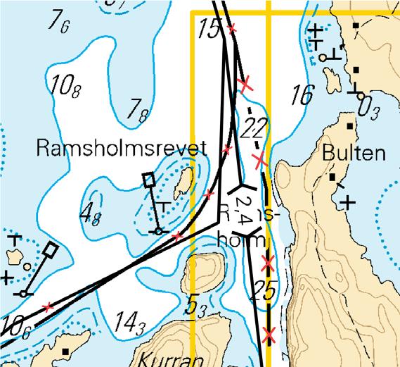 Kuva viitteeksi, karttaotteet ei merikartan mittakaavassa / Bild för referens, kortutdrag inte i sjökortets skala / Image for