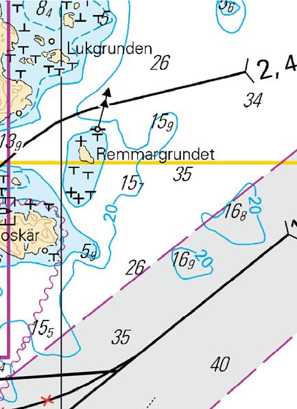 Väylät Finland. Ålands hav. Åland. Eckerö. Farleden till Käringsund (3.0 m). Säkerhetsanordningar. Farleder Finland. Aland Sea. Åland. Eckerö. Käringsund channel (3.